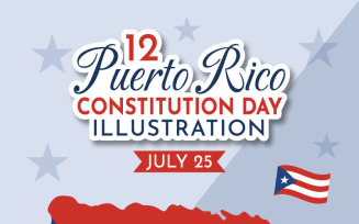 12 Happy Puerto Rico Constitution Day Illustration
