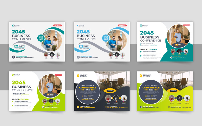 Horizontal Business conference flyer or invitation flyer concept Corporate Identity