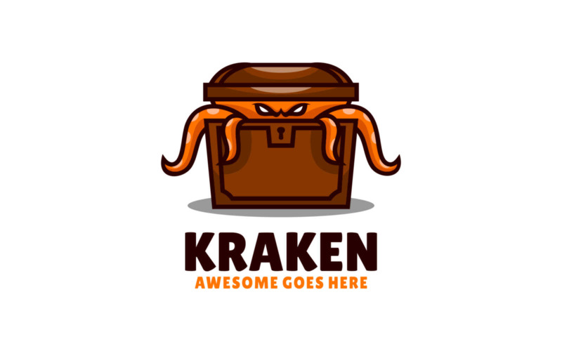 Kraken Simple Mascot Logo Style Logo Template
