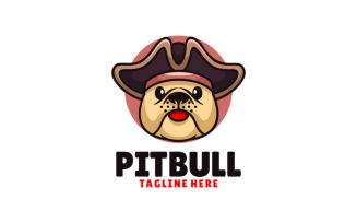 Pitbull Mascot Cartoon Logo