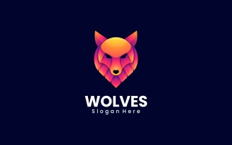 Wolf Gradient Colorful Logo 2
