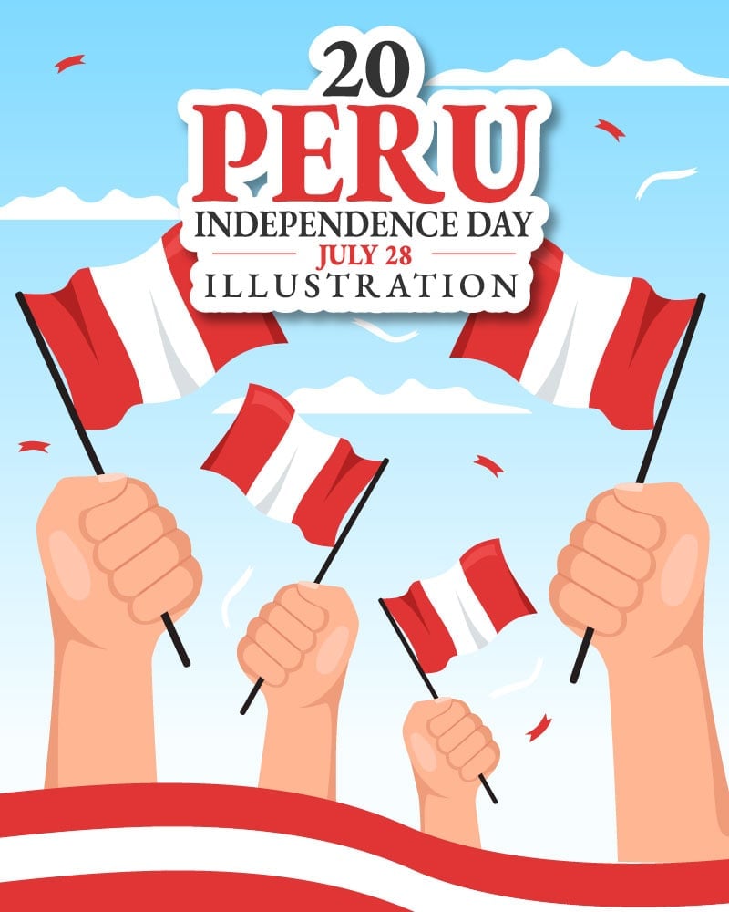 Kit Graphique #331713 Peru Independence Divers Modles Web - Logo template Preview