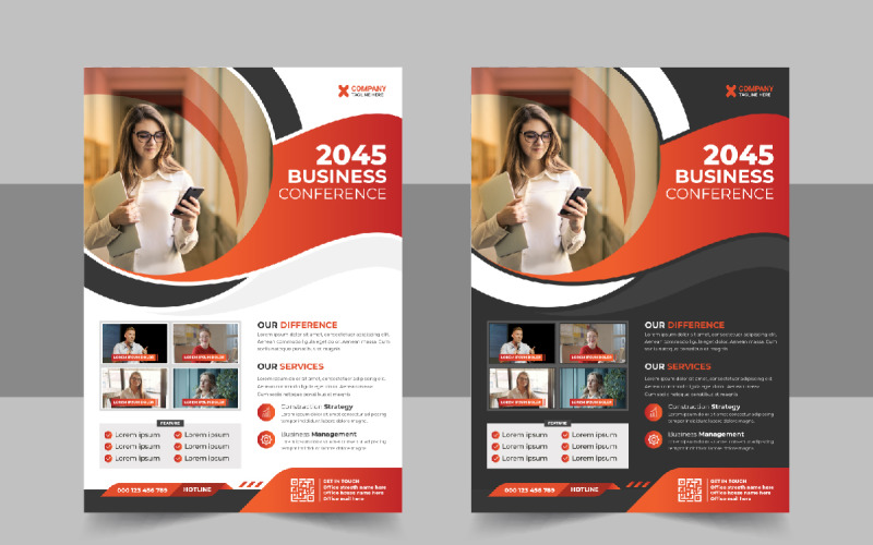 Conference Flyer design template layout Corporate Identity