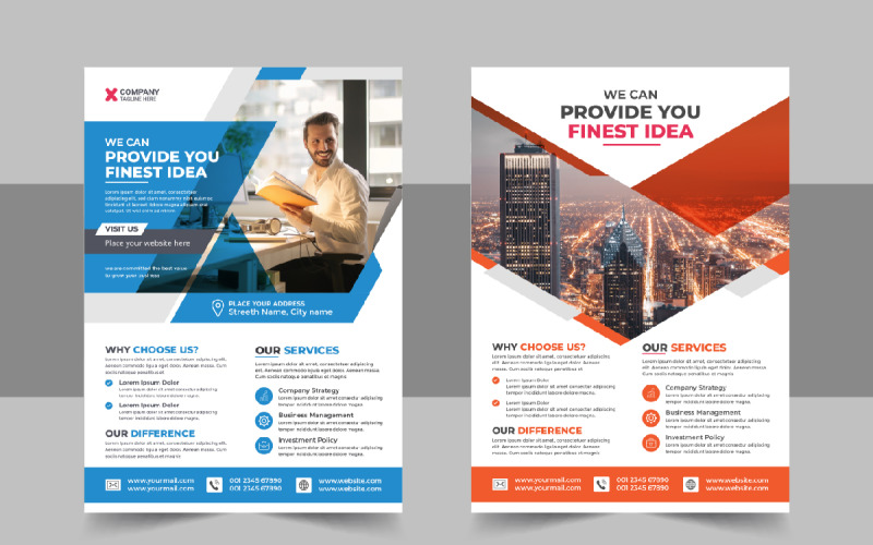 Corporate Business Conference Flyer design template Vector Corporate Identity