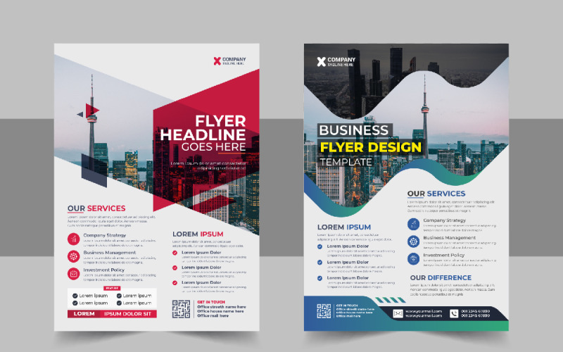 Modern Business Conference Flyer design template layout Corporate Identity