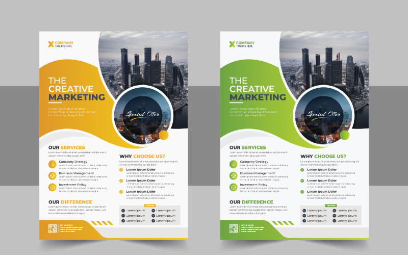 Modern Business Conference Flyer design template vector Corporate Identity