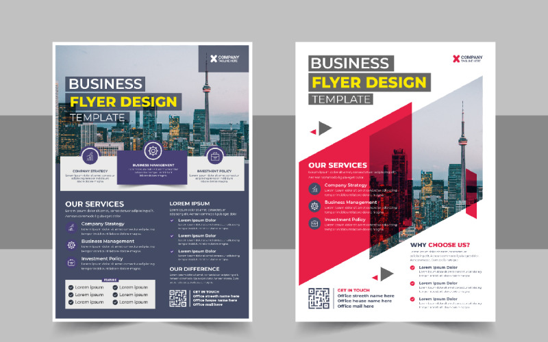 Modern Business Conference Flyer template layout Corporate Identity