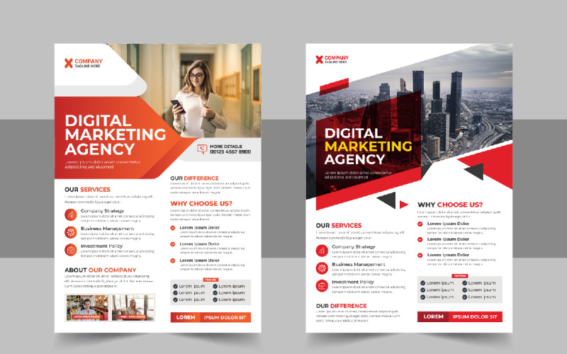 Modern Business Conference Flyer template Corporate Identity