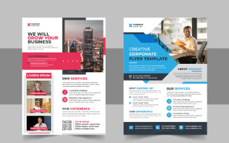 Modern Conference Flyer template design layout