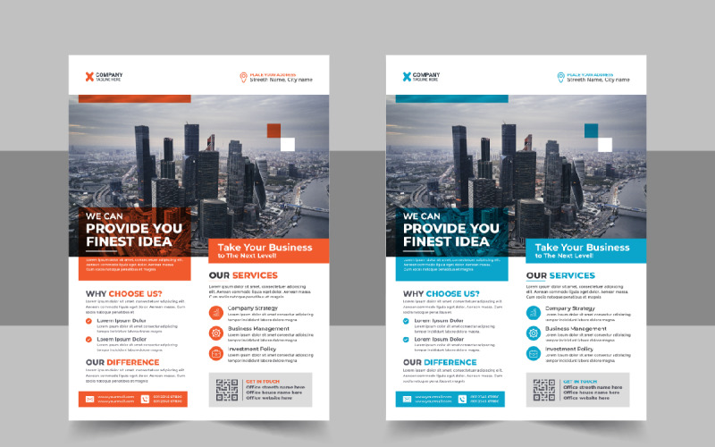 Modern Conference Flyer template layout Corporate Identity