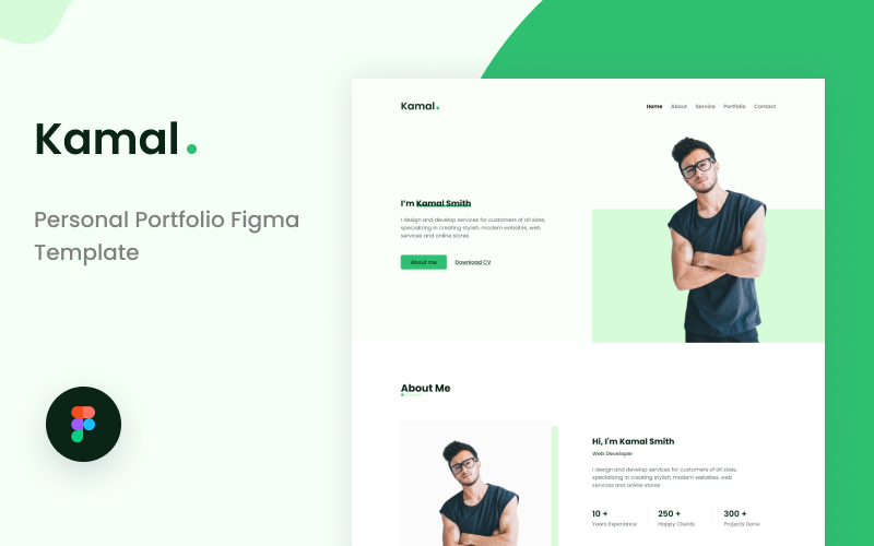 Kamal - Personal Portfolio Figma Template