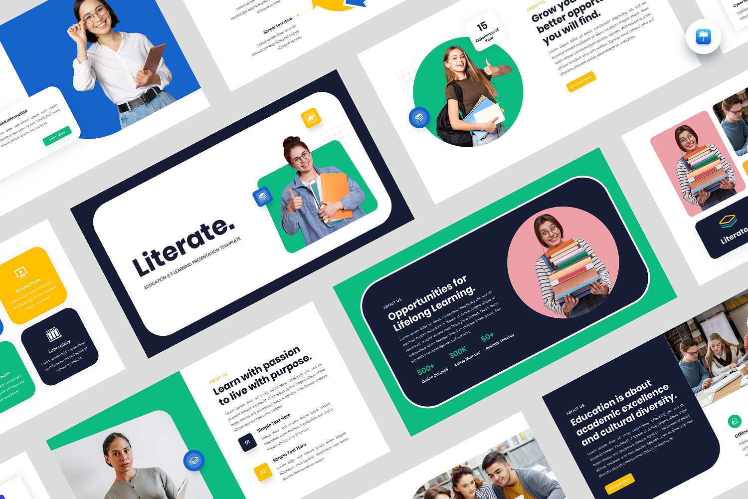 Literate - Education & E-Learning Keynote Template