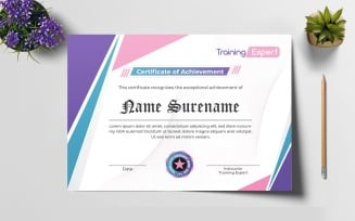 Eyelash Training Completion Certificate Template
