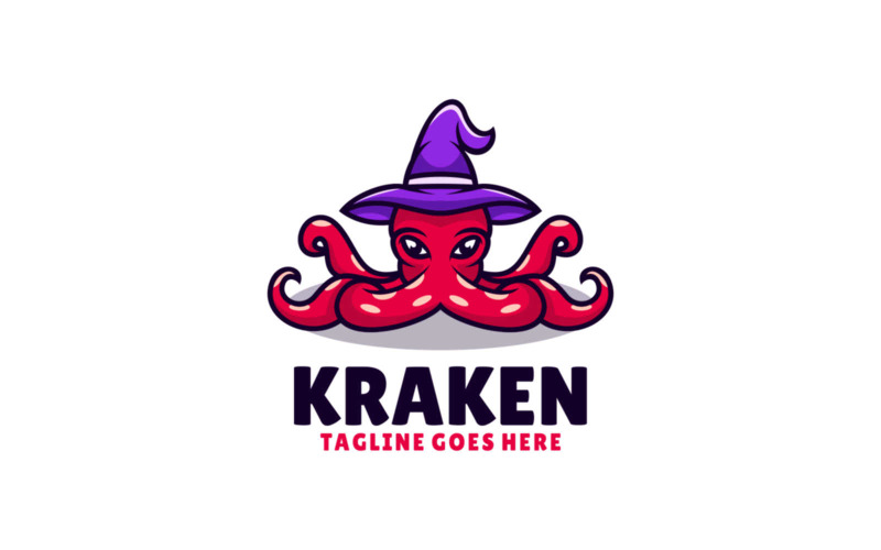 Kraken Mascot Cartoon Logo Logo Template