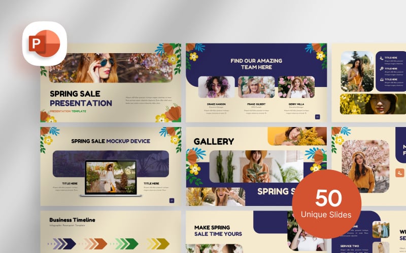 Spring Sale Presentation Template PowerPoint Template
