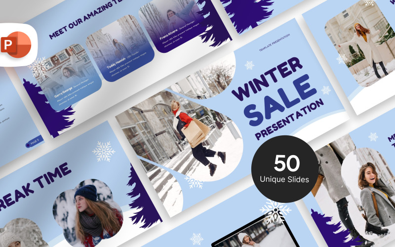 Winter Sale Presentation Template PowerPoint Template