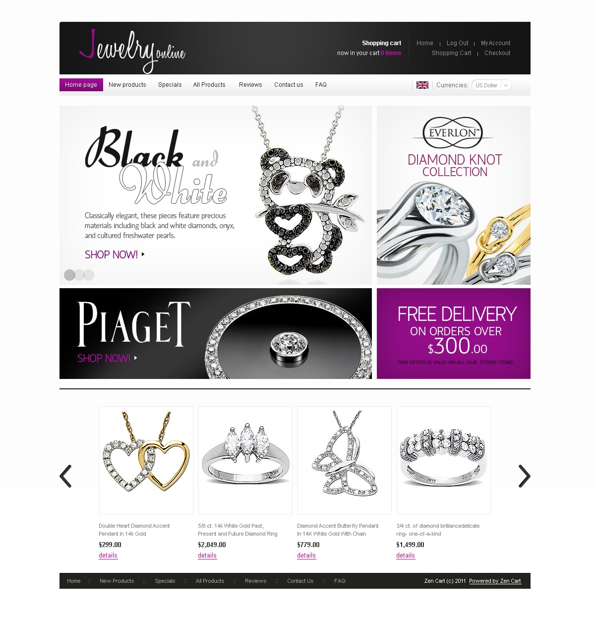 Template ZenCart para Sites de Joias №33228 - screenshot