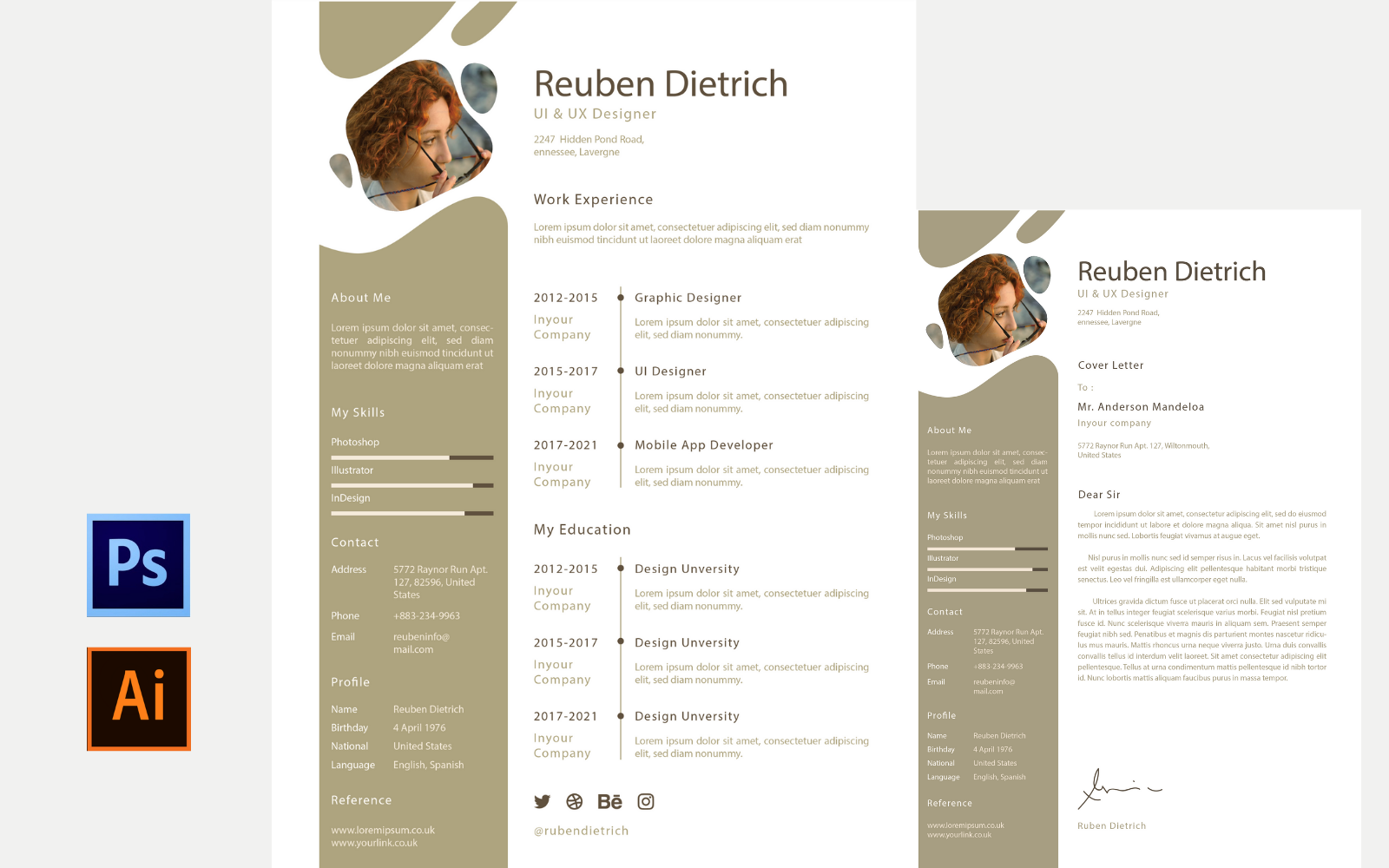 [R03] High-End Professional Designer Resume Template