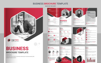 Business brochure template layout design,minimal 12 page corporate brochure