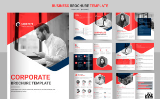 Business brochure template layout design,minimal business brochure red template design