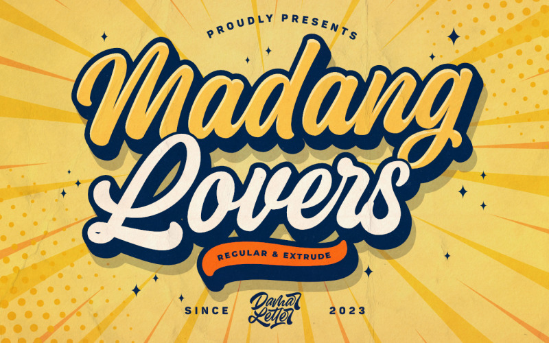 Madang Lovers – Regular & Extrude Font