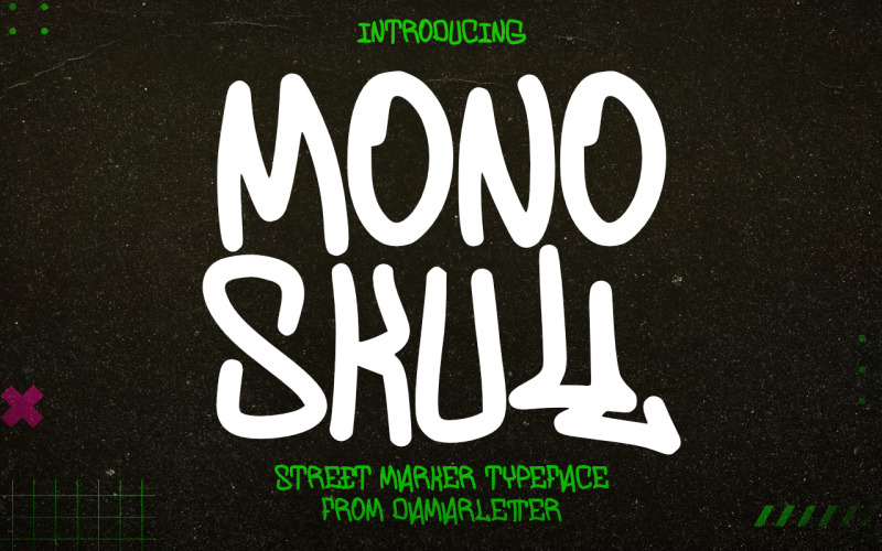 Monoskull – Streetmarker typeface Font