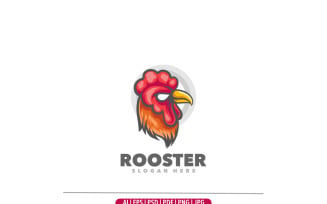 Rooster simple logo template design