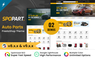 Spopart Auto Parts and Machine Tools PrestaShop Theme