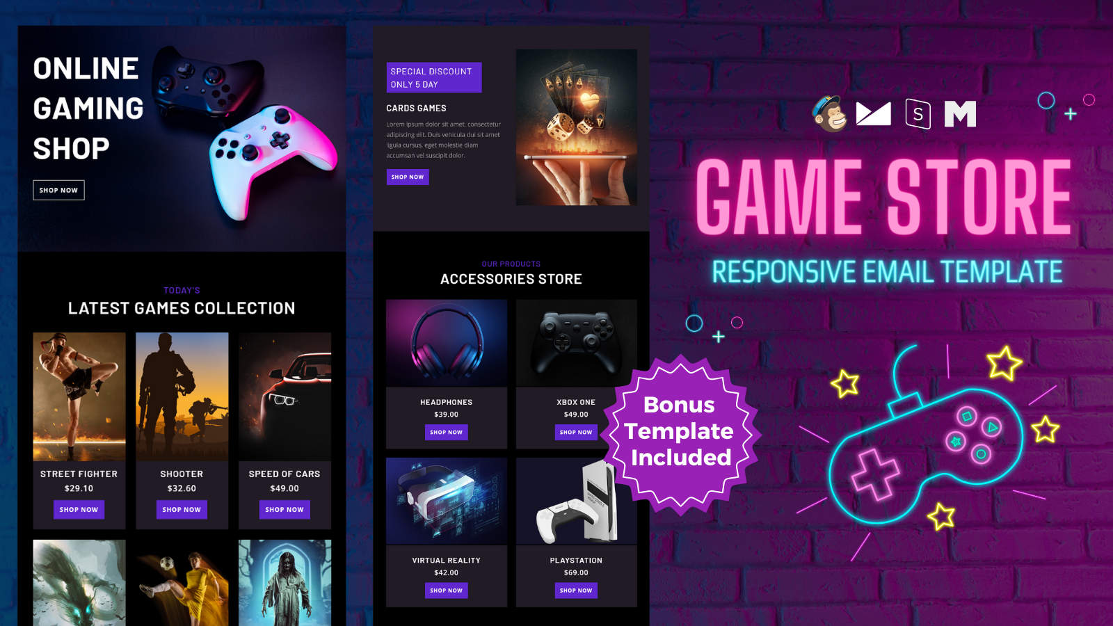 Template #332139 Games Newsletter Webdesign Template - Logo template Preview