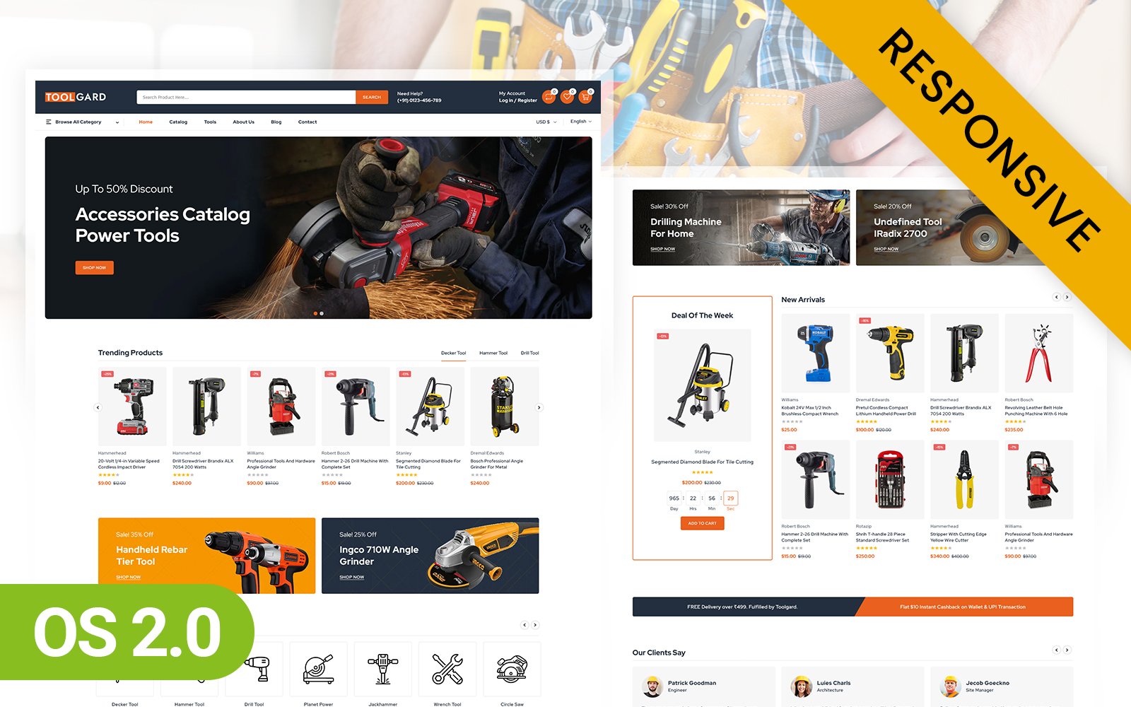 Template #332144 Construction Drill Webdesign Template - Logo template Preview