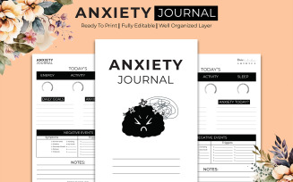 Anxiety Journal Notebook Kdp Interior