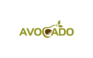 Avocado Fruit Logo Design template