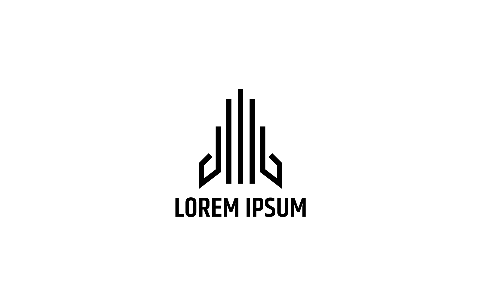 Costruzione minimalista Logo Design