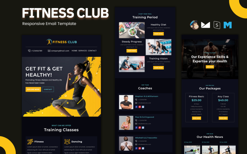 Fitness Club – Responsive Email Template Newsletter Template