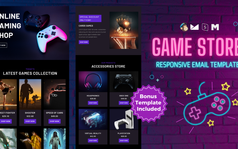 Game Store – Responsive Email Template Newsletter Template