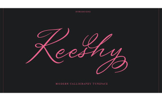 Keeshy Modern Calligrapy Typeface Font