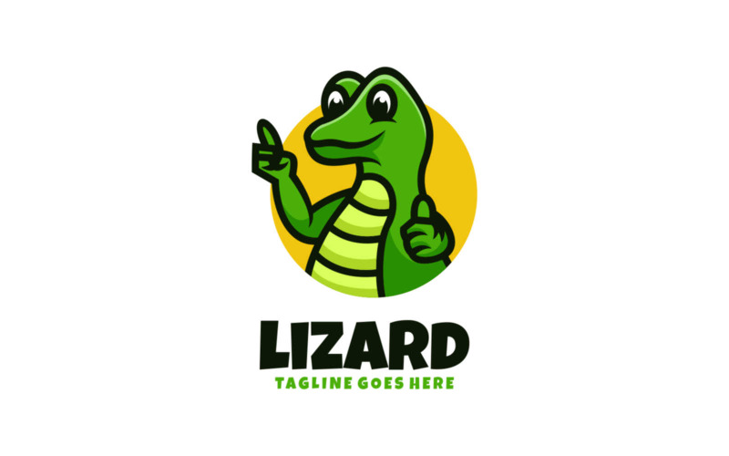 Lizard Mascot Cartoon Logo Logo Template