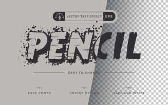 Pencil - Editable Text Effect, Font Style