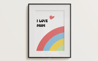 Rainbow Love - Ready to Print Digital Art Illustration