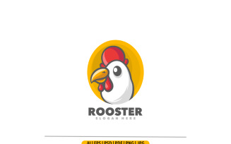 Rooster chicken logo template design