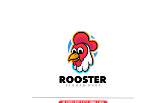 Rooster funny mascot logo template