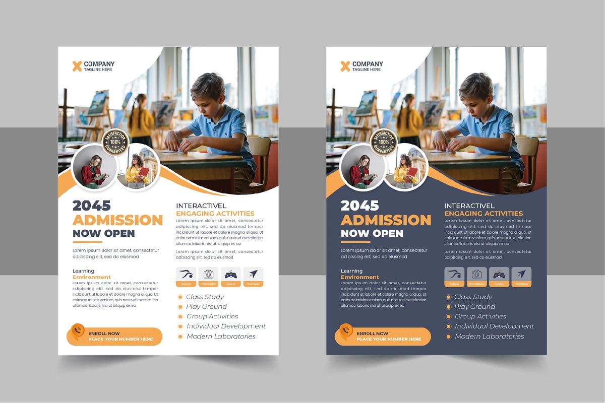 Template #332217 Admission Flyer Webdesign Template - Logo template Preview