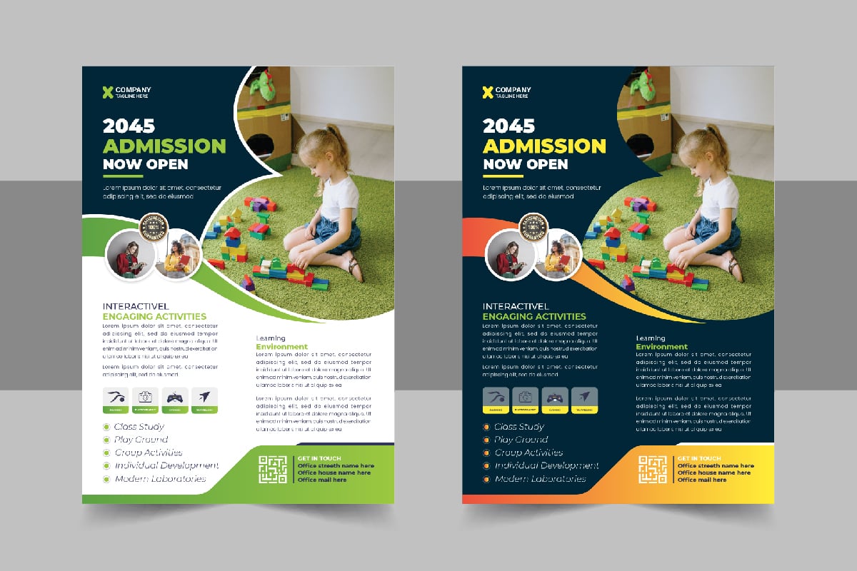 Template #332221 Admission Flyer Webdesign Template - Logo template Preview