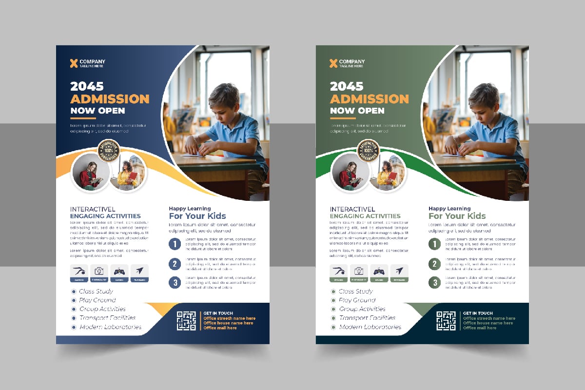 Template #332222 Admission Flyer Webdesign Template - Logo template Preview