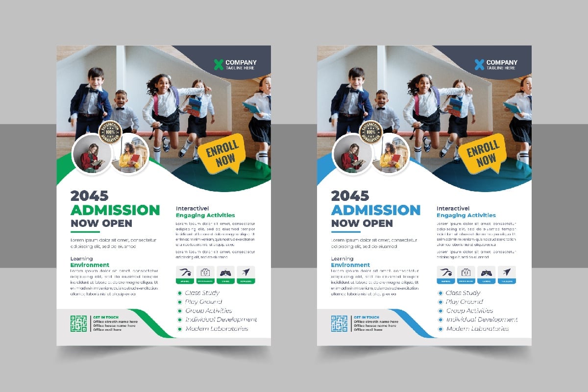 Template #332223 Admission Flyer Webdesign Template - Logo template Preview