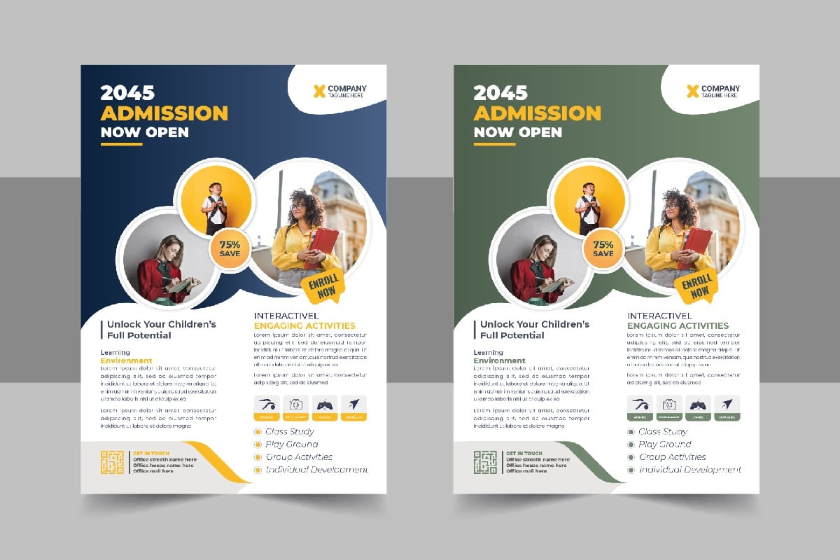 Template #332226 Admission Flyer Webdesign Template - Logo template Preview