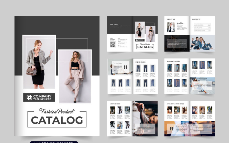 Business product catalog brochure vector Magazine Template