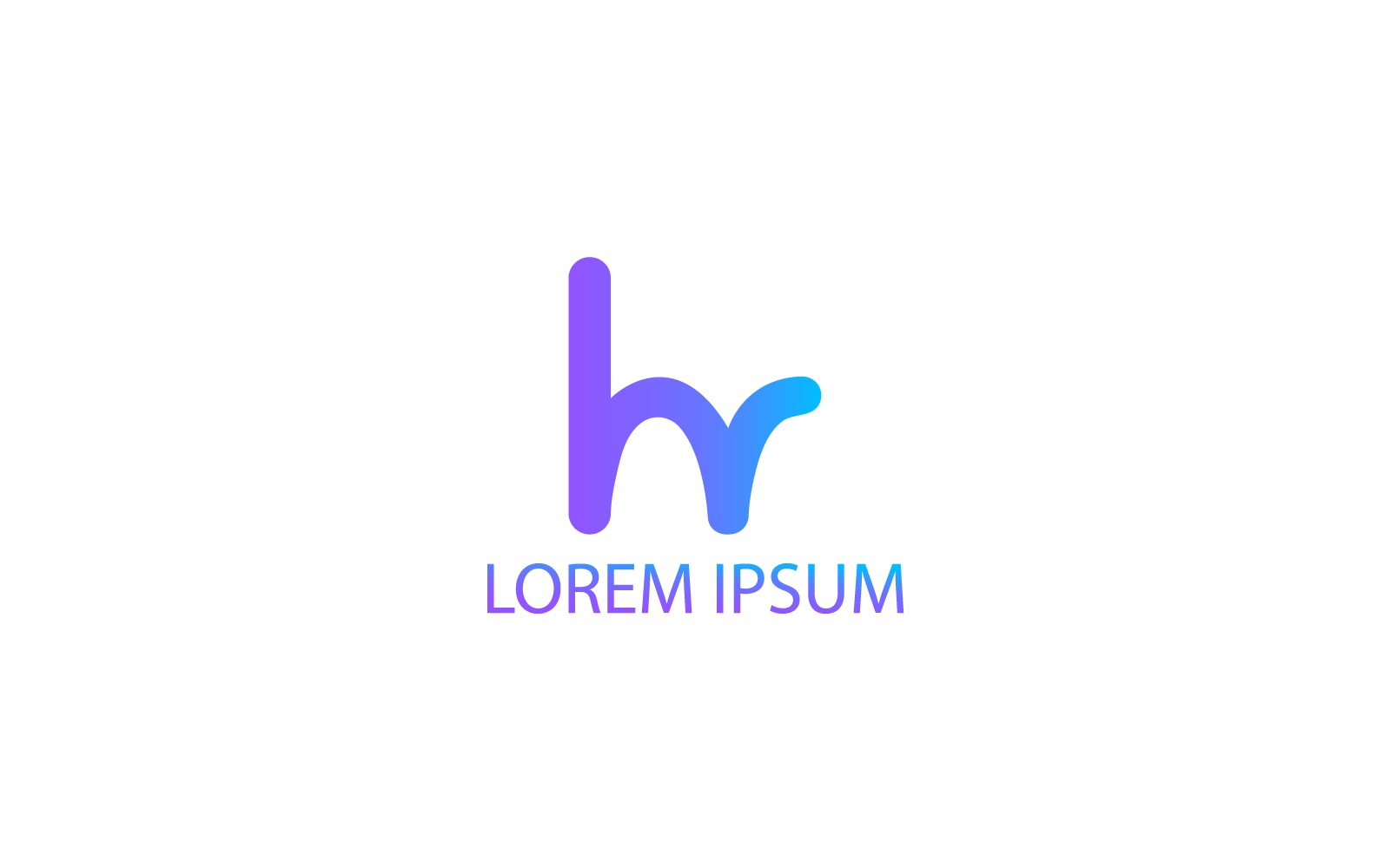 Creatief en uniek Hr-logo-ontwerp