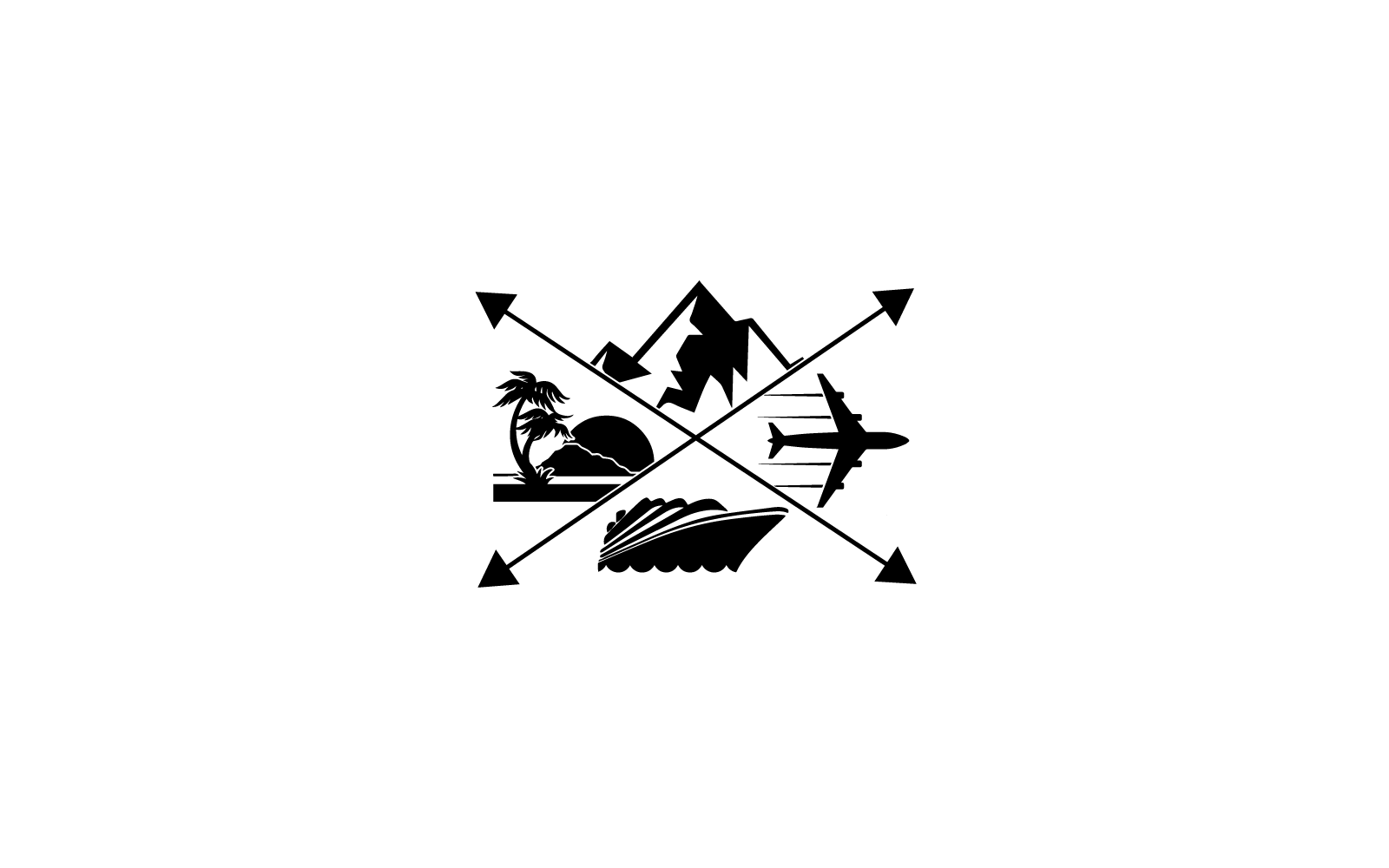 Design del logo di viaggio creativo e unico