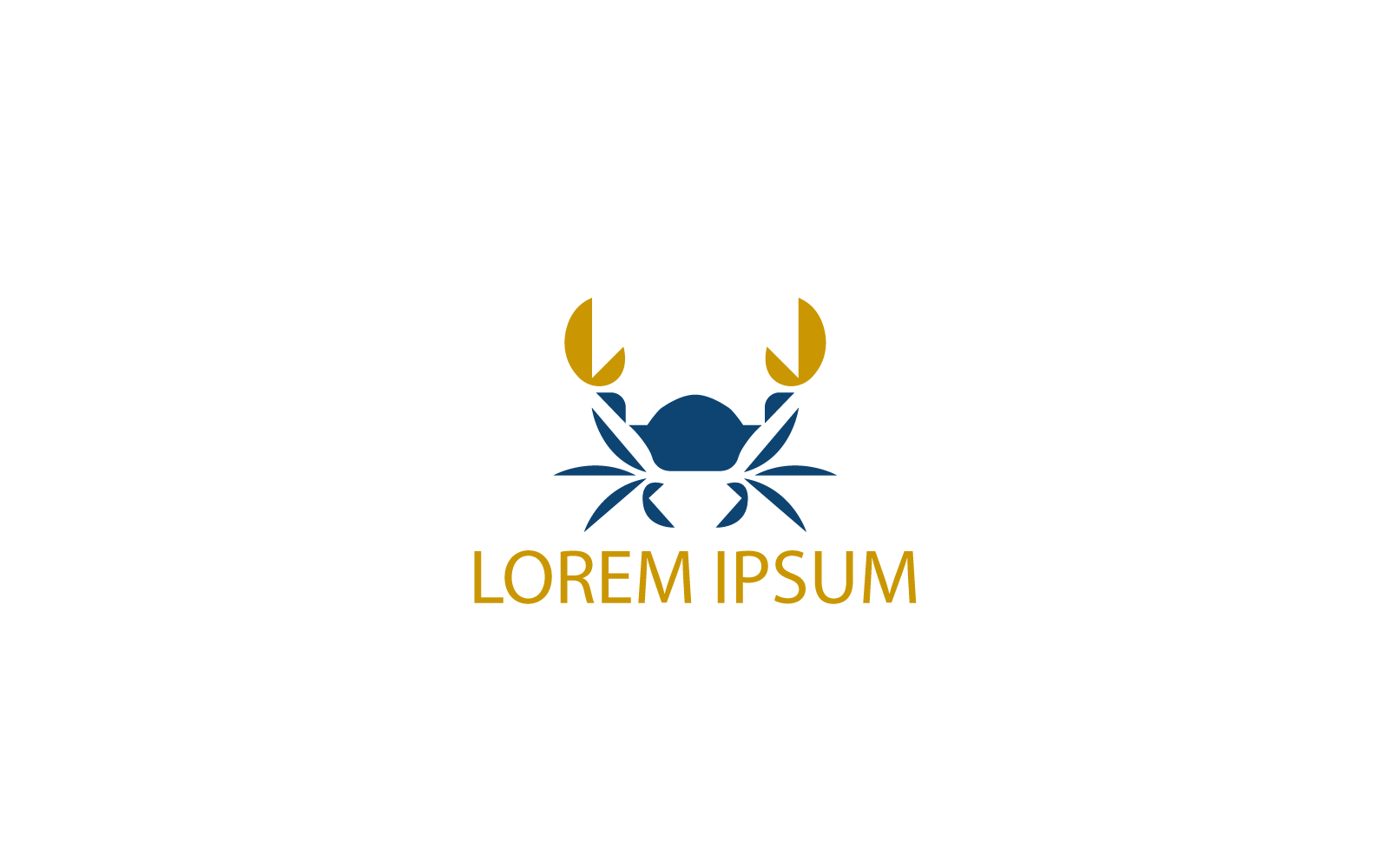 Design moderno e minimalista del logo del granchio